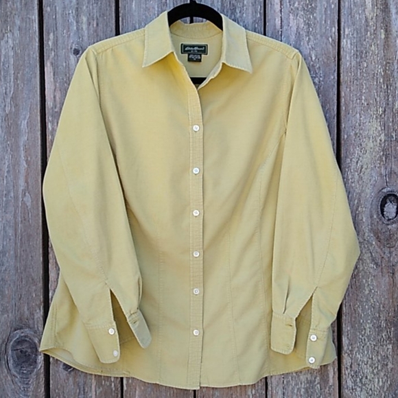 Shaped Corduroy Button-front Shirt Long Sleeve - Picture 2 of 15